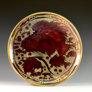 Piatto con pesci - Galileo Chini, Fornaci San Lorenzo, 1910-1920 circa